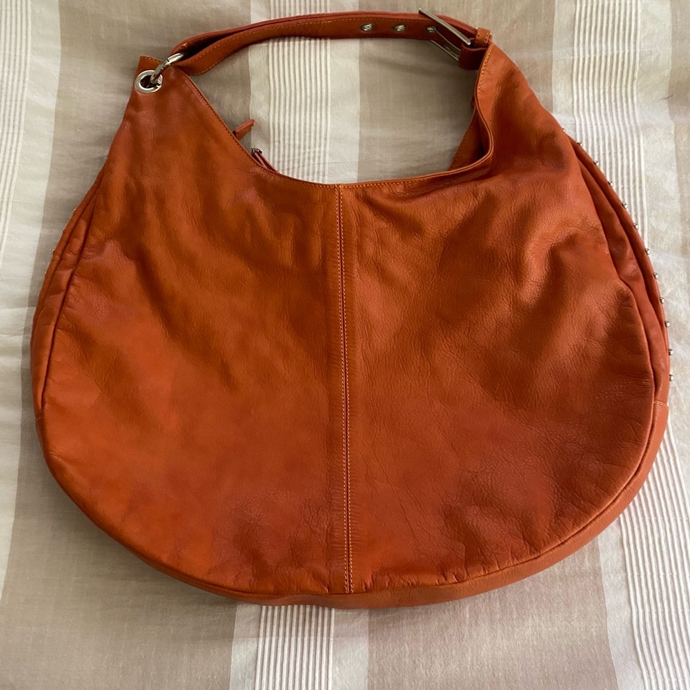 Buttery soft leather Alberta dicanio purse pumpkin burnt orange